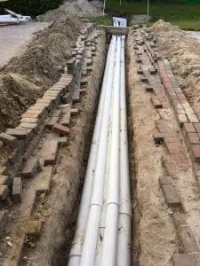 large drainage system dug up underground in Florida